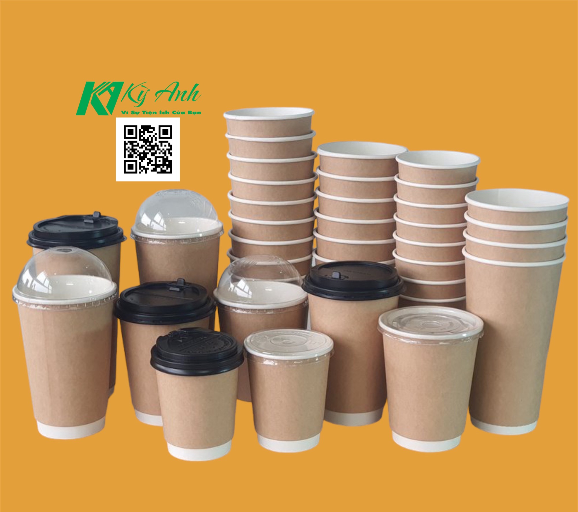 ly giấy kraft 2 lớp cao cấp